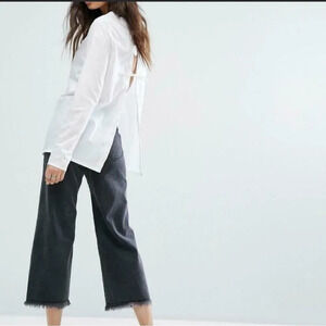 Noisy May Crisp white shirt open back sexy Large (check measurements) EUC